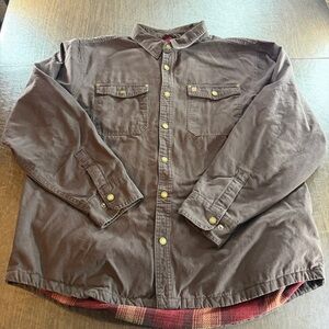 Coleman Fleece Lined Canvas Shacket Sz 2 XL